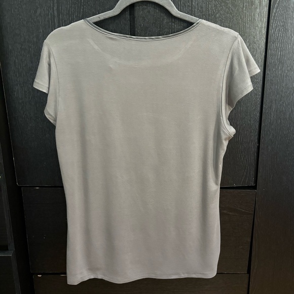 Tahari Gray Blouse Shirt - Picture 3 of 5
